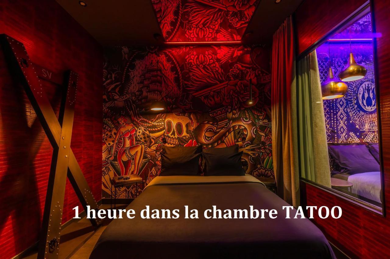Love Hotel Avec Nuit Insolite Au Dandy Et Jacuzzi Privatise (Adults Only) Paryż Zewnętrze zdjęcie